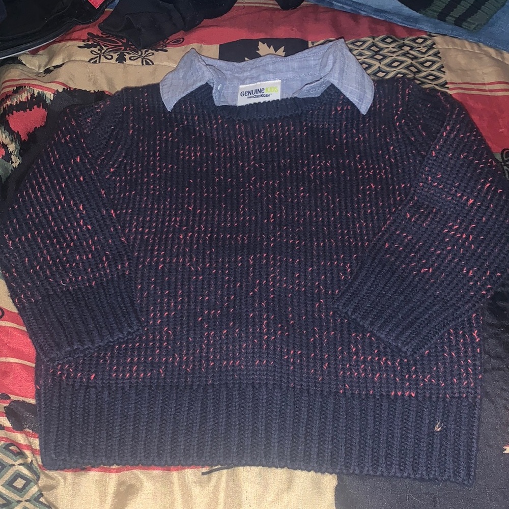 Oshkosh Toddler Boy Sweater with Collar Shirt
